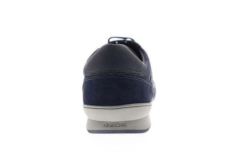 Geox U Kristof U620EA01J22C4002 Mens Blue Leather Lace Up Low Top Sneakers Shoes