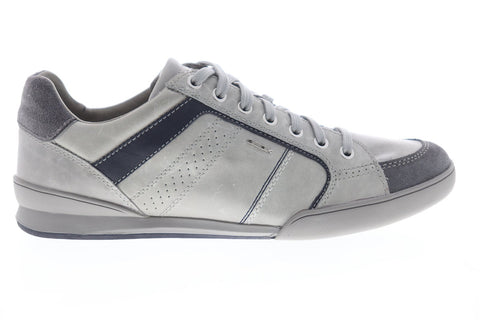 Geox U Kristof U620EA0CL22C9031 Mens Gray Nubuck Low Top Sneakers Shoes