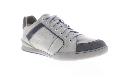 Geox U Kristof U620EA0CL22C9031 Mens Gray Nubuck Low Top Sneakers Shoes