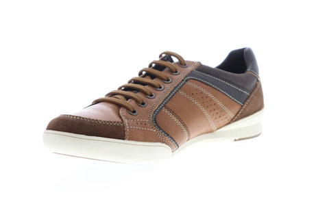 Geox U Kristof U620EA0FF22C6N6G Mens Brown Leather Low Top Sneakers Shoes