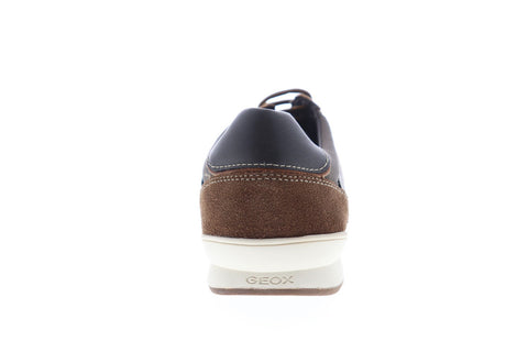 Geox U Kristof U620EA0FF22C6N6G Mens Brown Leather Low Top Sneakers Shoes