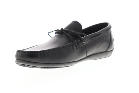 Geox U Ascanio U620WA00043C9999 Mens Black Leather Dress Slip On Loafers Shoes