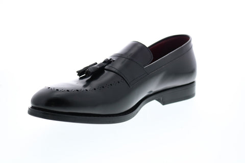 Geox U Hampstead B Mens Black Leather Loafers & Slip Ons Tasseled Shoes