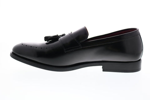 Geox U Hampstead B Mens Black Leather Loafers & Slip Ons Tasseled Shoes