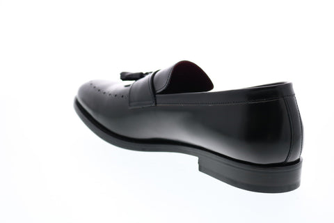 Geox U Hampstead B Mens Black Leather Loafers & Slip Ons Tasseled Shoes