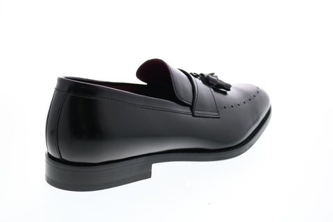 Geox U Hampstead B Mens Black Leather Loafers & Slip Ons Tasseled Shoes