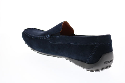 Geox U Snake Moc K Mens Blue Suede Loafers & Slip Ons Moccasin Shoes