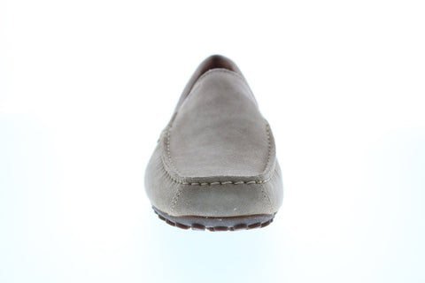 Geox U Snake Moc K Mens Gray Suede Loafers & Slip Ons Moccasin Shoes