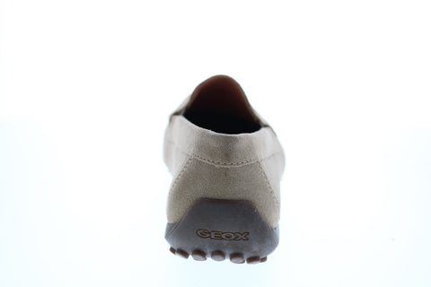 Geox U Snake Moc K Mens Gray Suede Loafers & Slip Ons Moccasin Shoes