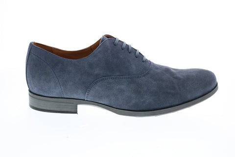 Geox U Besmington B Mens Blue Suede Oxfords & Lace Ups Plain Toe Shoes