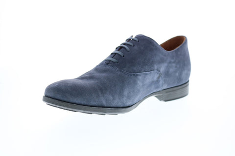 Geox U Besmington B Mens Blue Suede Oxfords & Lace Ups Plain Toe Shoes