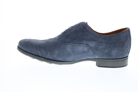 Geox U Besmington B Mens Blue Suede Oxfords & Lace Ups Plain Toe Shoes