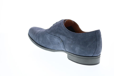 Geox U Besmington B Mens Blue Suede Oxfords & Lace Ups Plain Toe Shoes