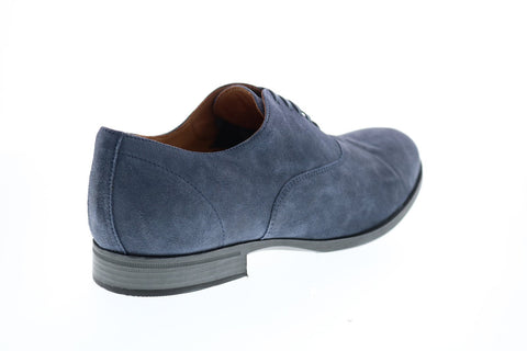 Geox U Besmington B Mens Blue Suede Oxfords & Lace Ups Plain Toe Shoes