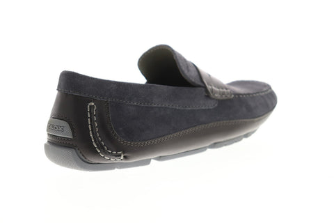 Geox U Melbourne U722TA02243C9002 Mens Gray Suede Casual Slip On Loafers Shoes
