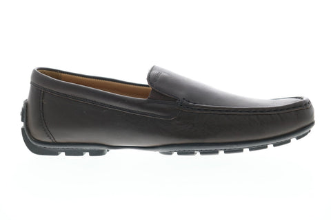Geox U Moner C Mens Brown Leather Loafers & Slip Ons Moccasin Shoes