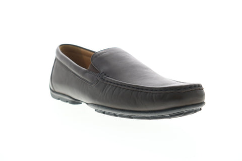 Geox U Moner C Mens Brown Leather Loafers & Slip Ons Moccasin Shoes