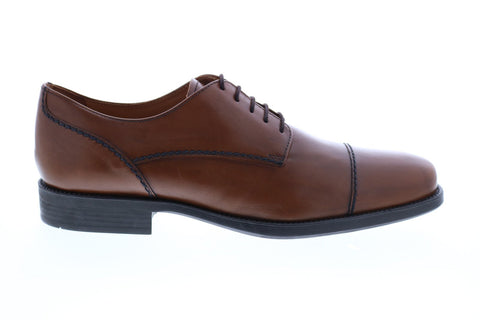 Geox U Federico A Mens Brown Leather Oxfords & Lace Ups Cap Toe Shoes