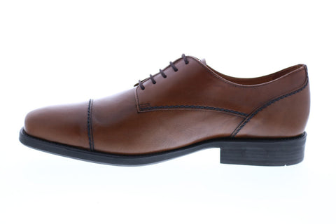 Geox U Federico A Mens Brown Leather Oxfords & Lace Ups Cap Toe Shoes
