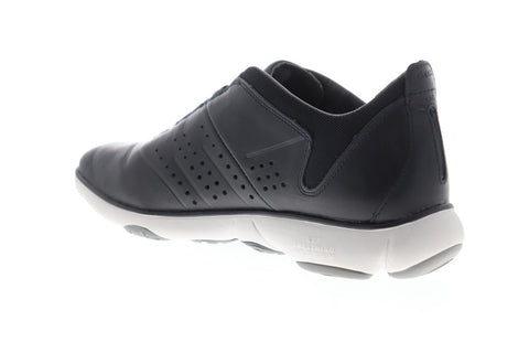 Geox U Nebula U72D7A00085C9999 Mens Black Leather Slip On Sneakers Shoes