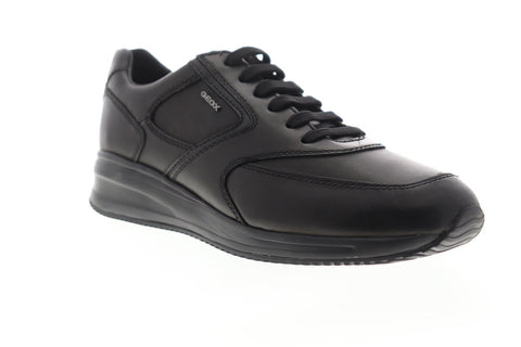 Geox U Dennie U740GA043PVC9997 Mens Black Synthetic Low Top Sneakers Shoes