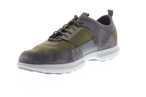 Geox U Traccia U743RB02211CB39A Mens Green Suede Lace Up Low Top Sneakers Shoes