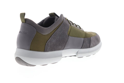 Geox U Traccia U743RB02211CB39A Mens Green Suede Lace Up Low Top Sneakers Shoes