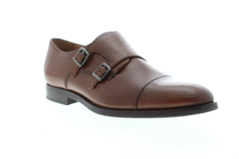 Geox U Hampstead U74E3B00043C6001 Mens Brown Leather Dress Monk Strap Shoes