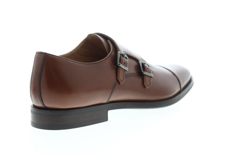 Geox U Hampstead U74E3B00043C6001 Mens Brown Leather Dress Monk Strap Shoes