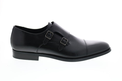Geox U Hampstead B Mens Black Leather Oxfords & Lace Ups Monk Strap Shoes
