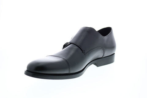 Geox U Hampstead B Mens Black Leather Oxfords & Lace Ups Monk Strap Shoes