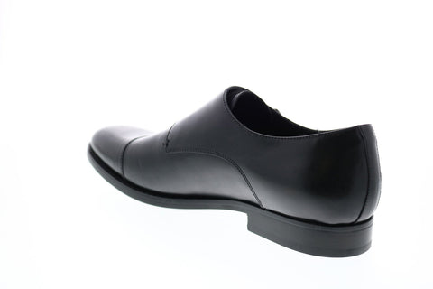 Geox U Hampstead B Mens Black Leather Oxfords & Lace Ups Monk Strap Shoes
