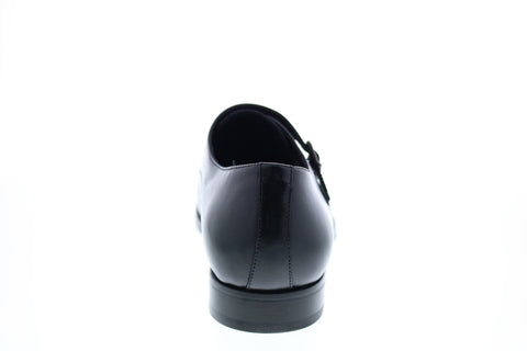 Geox U Hampstead B Mens Black Leather Oxfords & Lace Ups Monk Strap Shoes