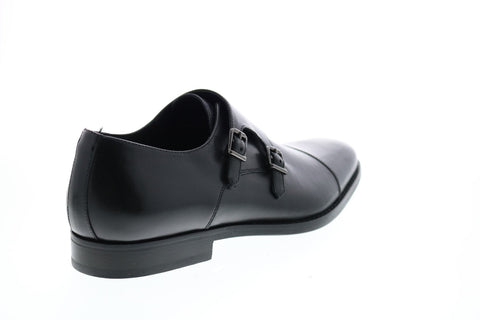 Geox U Hampstead B Mens Black Leather Oxfords & Lace Ups Monk Strap Shoes