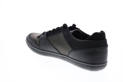 Geox U Box A Mens Black Leather Lace Up Euro Sneakers Shoes