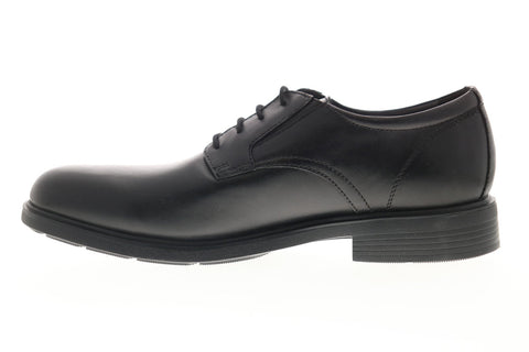 Geox U Dublin Np Abx B Mens Black Leather Oxfords & Lace Ups Plain Toe Shoes