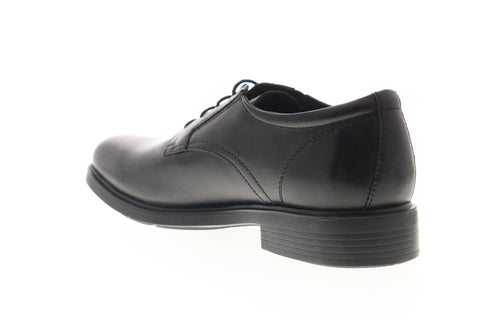Geox U Dublin Np Abx B Mens Black Leather Oxfords & Lace Ups Plain Toe Shoes