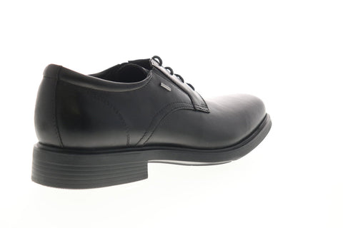 Geox U Dublin Np Abx B Mens Black Leather Oxfords & Lace Ups Plain Toe Shoes