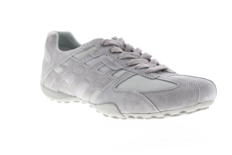 Geox Uomo Snake U8207E02214C1010 Mens Gray Suede Low Top Sneakers Shoes