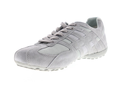Geox Uomo Snake U8207E02214C1010 Mens Gray Suede Low Top Sneakers Shoes