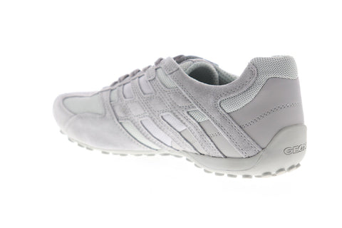 Geox Uomo Snake U8207E02214C1010 Mens Gray Suede Low Top Sneakers Shoes