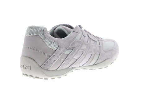 Geox Uomo Snake U8207E02214C1010 Mens Gray Suede Low Top Sneakers Shoes