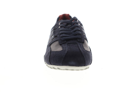 Geox U Snake U8207E022MECF46L Mens Blue Suede Lace Up Low Top Sneakers Shoes