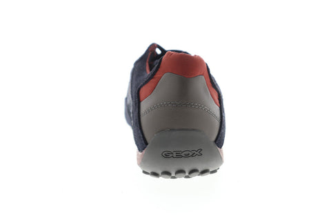 Geox U Snake U8207E022MECF46L Mens Blue Suede Lace Up Low Top Sneakers Shoes