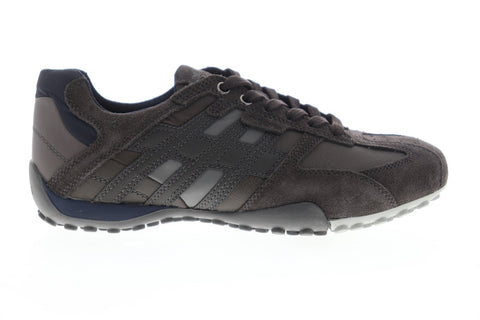 Geox U Snake U8207E022MECL6F4 Mens Gray Suede Lace Up Low Top Sneakers Shoes