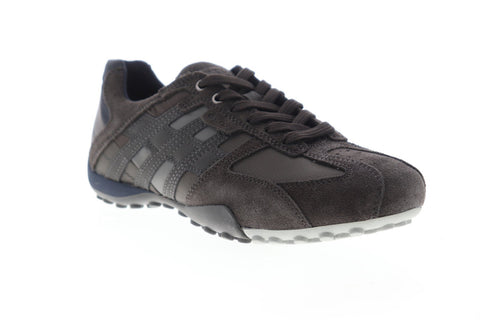 Geox U Snake U8207E022MECL6F4 Mens Gray Suede Lace Up Low Top Sneakers Shoes