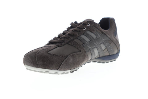 Geox U Snake U8207E022MECL6F4 Mens Gray Suede Lace Up Low Top Sneakers Shoes