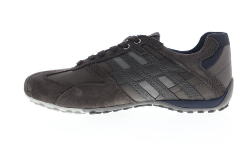 Geox U Snake U8207E022MECL6F4 Mens Gray Suede Lace Up Low Top Sneakers Shoes