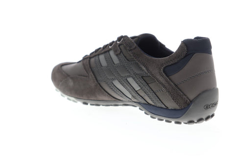 Geox U Snake U8207E022MECL6F4 Mens Gray Suede Lace Up Low Top Sneakers Shoes