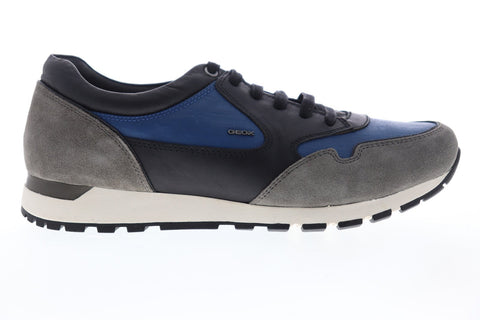 Geox U Mansel U824AA02285C9EF3 Mens Gray Suede Lace Up Low Top Sneakers Shoes